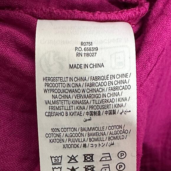 BODEN Double Cloth Smocked Midi Skirt Fuchsia Pink Purple Sz 16/18 {M52} - Picture 7 of 7